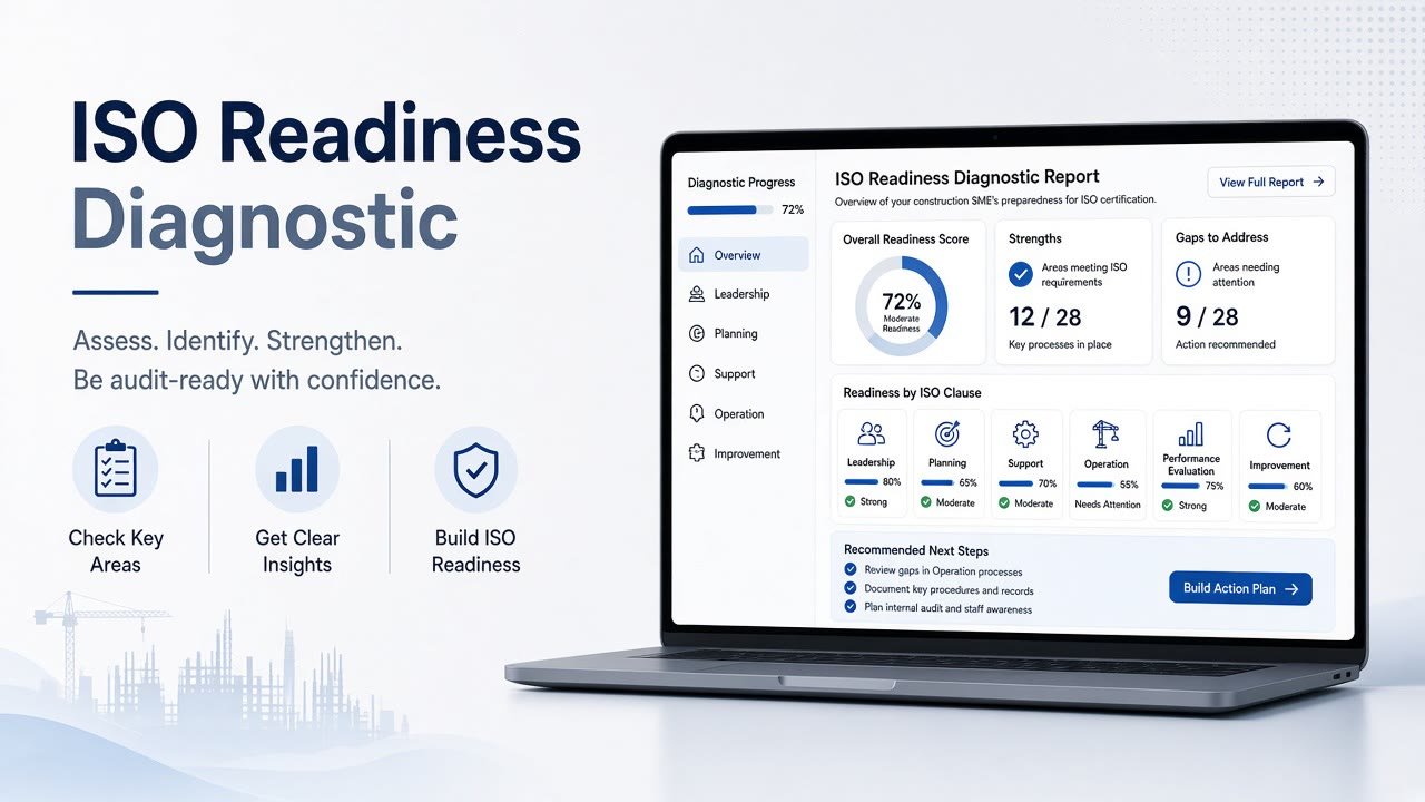 Laptop diagnostic dashboard for Accendo ISO System Snapshot