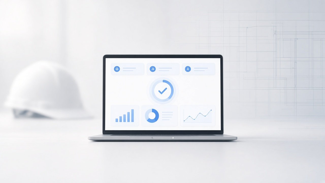 Laptop quality dashboard for an ISO 9001:2026 update for construction SMEs